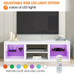 Meuble TV console avec étagères, Noir/Blanc, 168 cm, pour TV jusqu'à 75"