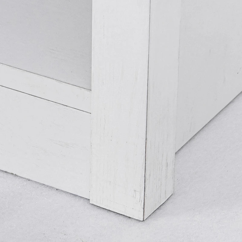 Meuble TV console avec étagères, Noir/Blanc, 168 cm, pour TV jusqu'à 75"