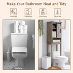 Meuble de rangement WC avec porte coulissante style grange – Noir / Gris / Blanc / Blanc cassé, style ferme