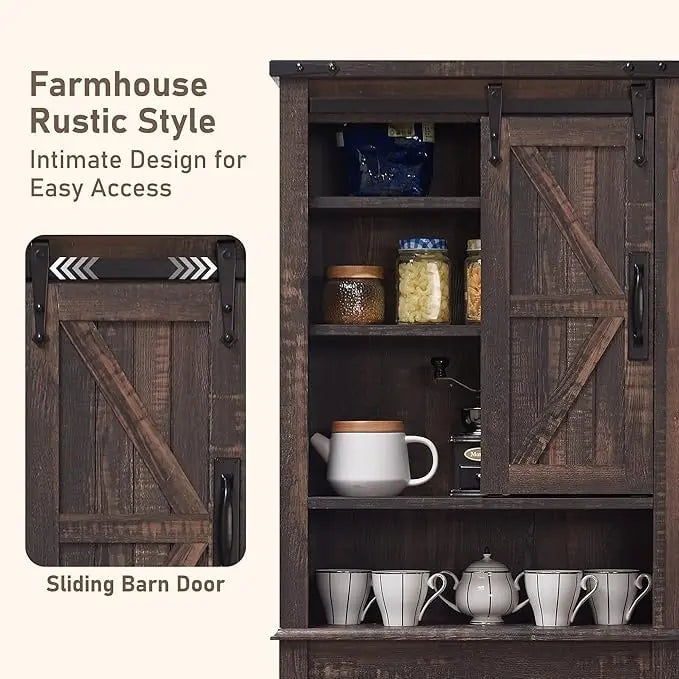 Meuble de rangement WC avec porte coulissante style grange – Noir / Gris / Blanc / Blanc cassé, style ferme