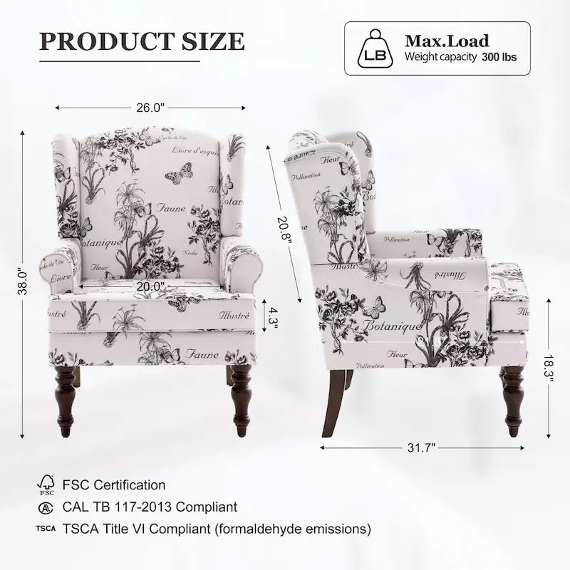 Fauteuil d'appoint à pieds tournés, beige/gris/bleu, une place
