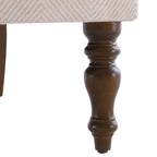 Fauteuil d'appoint à pieds tournés, beige/gris/bleu, une place